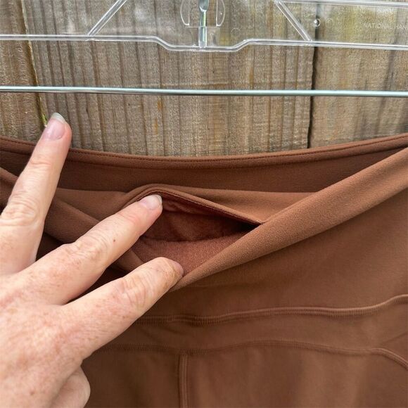 Lululemon Groove Super-High-Rise Flared Pant *Nulu Roasted Brown Size 14 - Picture 6 of 9